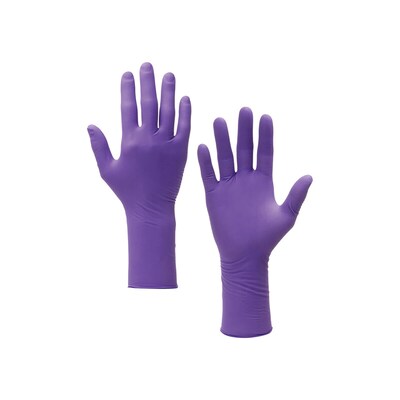 Kimtech Purple Nitrile Powder Free Exam Gloves, Latex Free, Small, Purple, 100 Gloves/Box (55081)