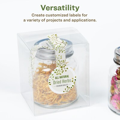 Avery EcoFriendly Laser/Inkjet Decorative Edge Multipurpose Labels, 1-1/2" x 4", White, 200/Pack (94116)