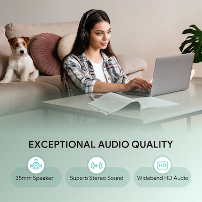 Yealink UH44 USB Wired Noise Cancelling USB-C/A Stereo Computer Headset for Business Office, Teams Certified