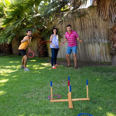 YardGames Giant Ring Toss Lawn Game, Assorted Colors (RINGTOSS-001)