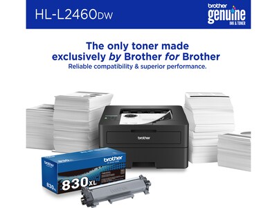 Brother HL-L2460DW Wireless Compact Laser Printer, Duplex and Mobile Printing, Refresh Subscription Ready