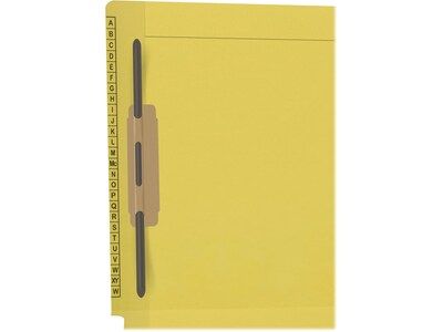 Medical Arts Press Kardex Reinforced End Tab File Folder, Straight Cut, Letter-Size, Yellow, 50/Box (F1180-YLW)