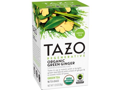 Tazo Green Ginger Green Tea Bag, 1.23 Oz., 16/Box (10794522003560)