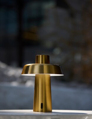 Adesso ADS360 Pirlo 11.75"H LED Table Lamp, Antique Brass (AD9204-21)