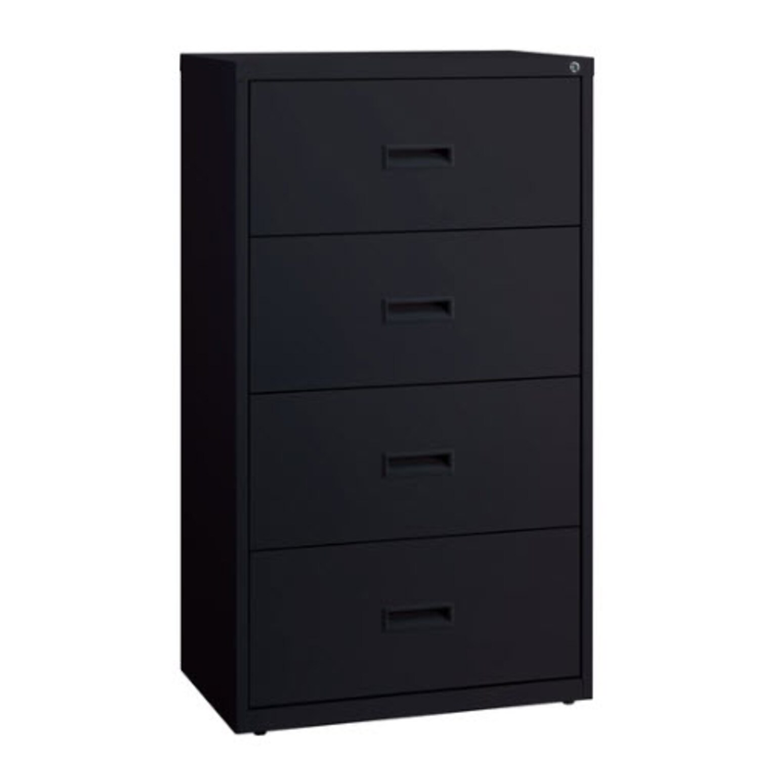 Lorell Value 4-Drawer Lateral File, 30W x 18.6D x 52.5H, Black (LLR60560)