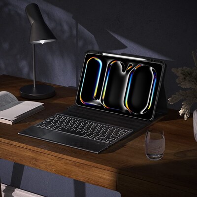 SaharaCase Navigate Series Keyboard Case for iPad Pro 13" (M4 2024/M5 2025), Scorpion Black (TB00388)