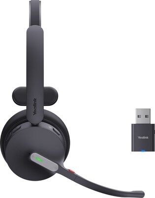 Yealink WH64 Hybrid Mono Wireless Noise Canceling Bluetooth Headset, USB-C, UC Certified (1208688)