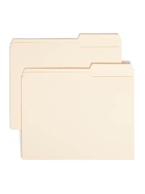 Smead File Folders, 2/5-Cut Tab, Letter Size, Manila, 100/Box (10385)