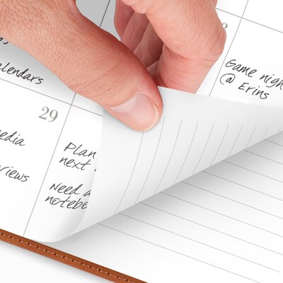 2026 AT-A-GLANCE Signature Collection 8.5" x 11" Weekly & Monthly Planner, Faux Leather Cover, Brown (YP905-09-26)