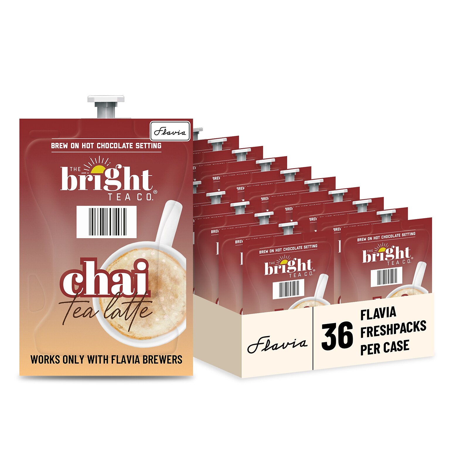Bright Tea Chai Tea Latte, Flavia Freshpacks, 36/Carton (48142)