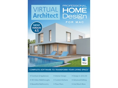 Virtual Architect Professional Home Design 12 for MacOS, 1 User, Download