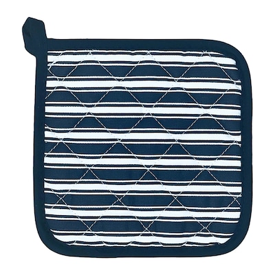 Better Houseware Striped Pot Holder, Black (BTH1683E)
