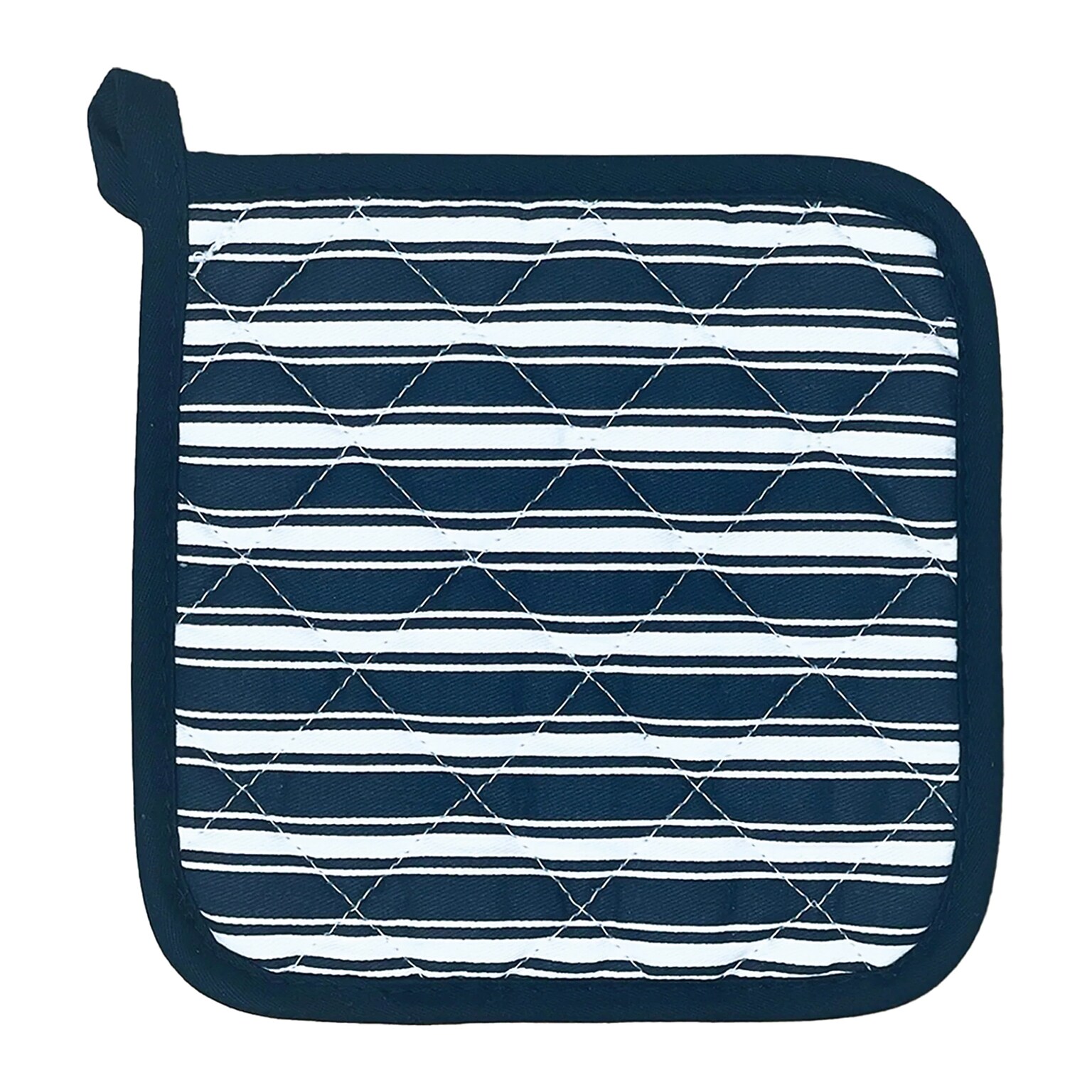 Better Houseware Striped Pot Holder, Black (BTH1683E)