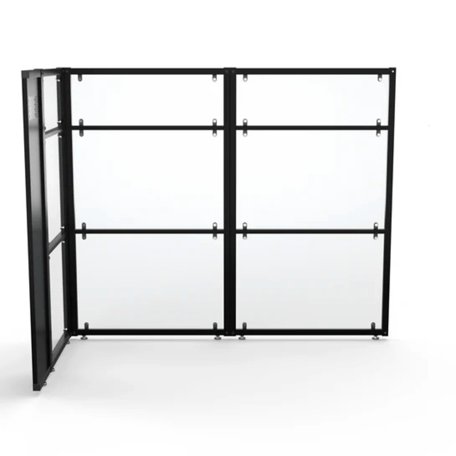 VersaDesk WorkNest 66H x 79.5W L-Shaped Cubicle Panel Workstation, Black (WNCL-7248-B)