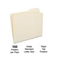 Staples® File Folders, 2/5 Cut Tab, Letter Size, Manila, 100/Box (TR508812)