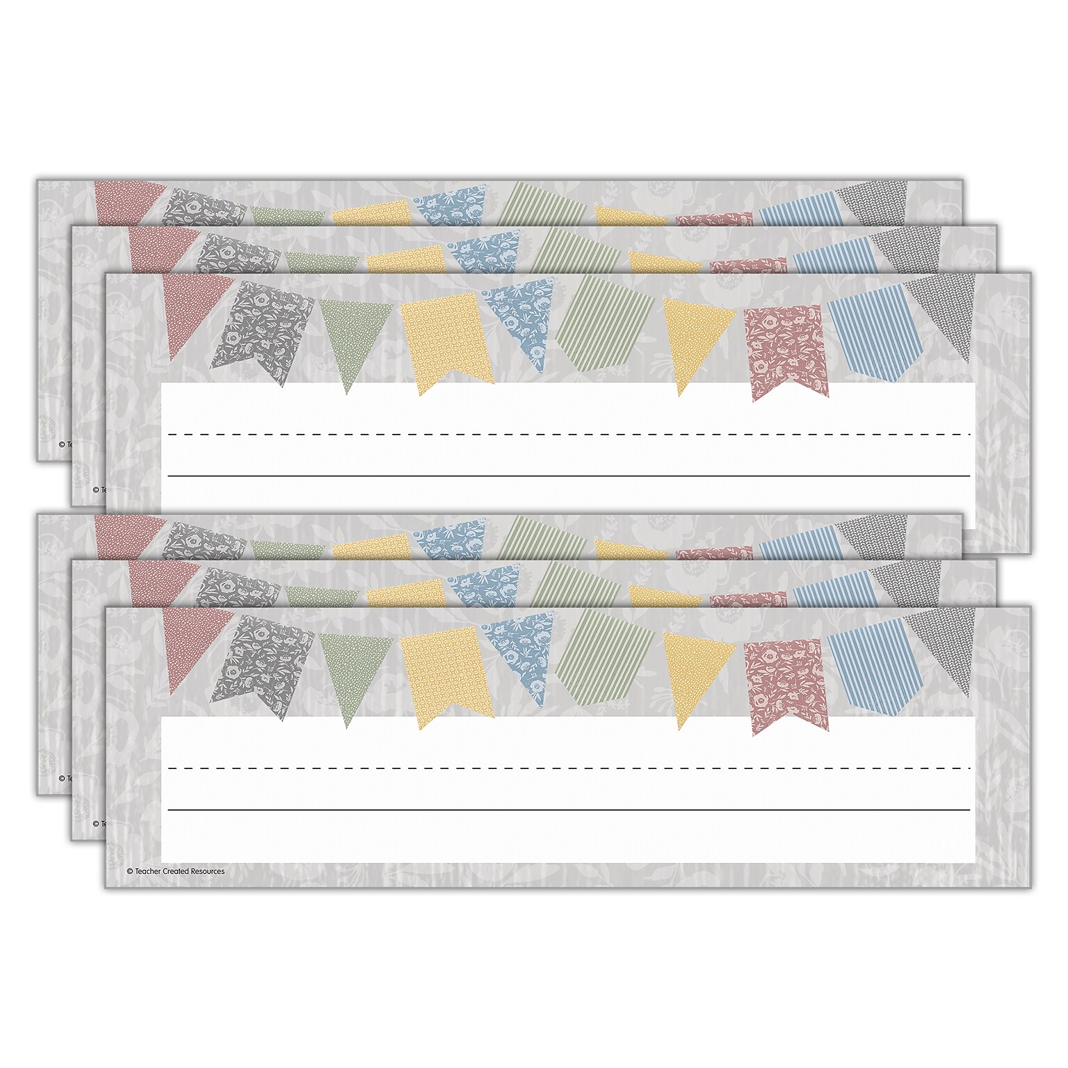 Teacher Created Resources Classroom Cottage Flat Name Plates, 36/Pack, 6 Packs (TCR7191-6)