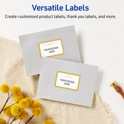 Avery Rectangle Multipurpose Labels, 2" x 3", White, 80/Pack (19479370521)