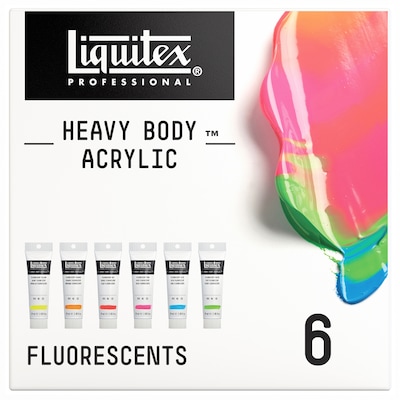 Liquitex Professional Heavy Body Acrylic Paint Tube, Assorted Colors, 59 mL, 6/Pack (LIQ3699410)