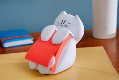 Post-it® Cat Pop-Up Dispenser for 3" x 3" Notes, White (CAT-330)