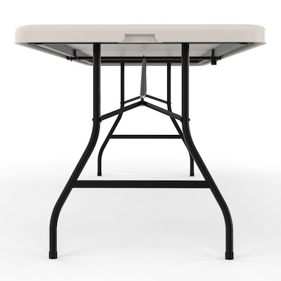 Quill Brand® Folding Table, 96"L x 30"W, Platinum (79158)