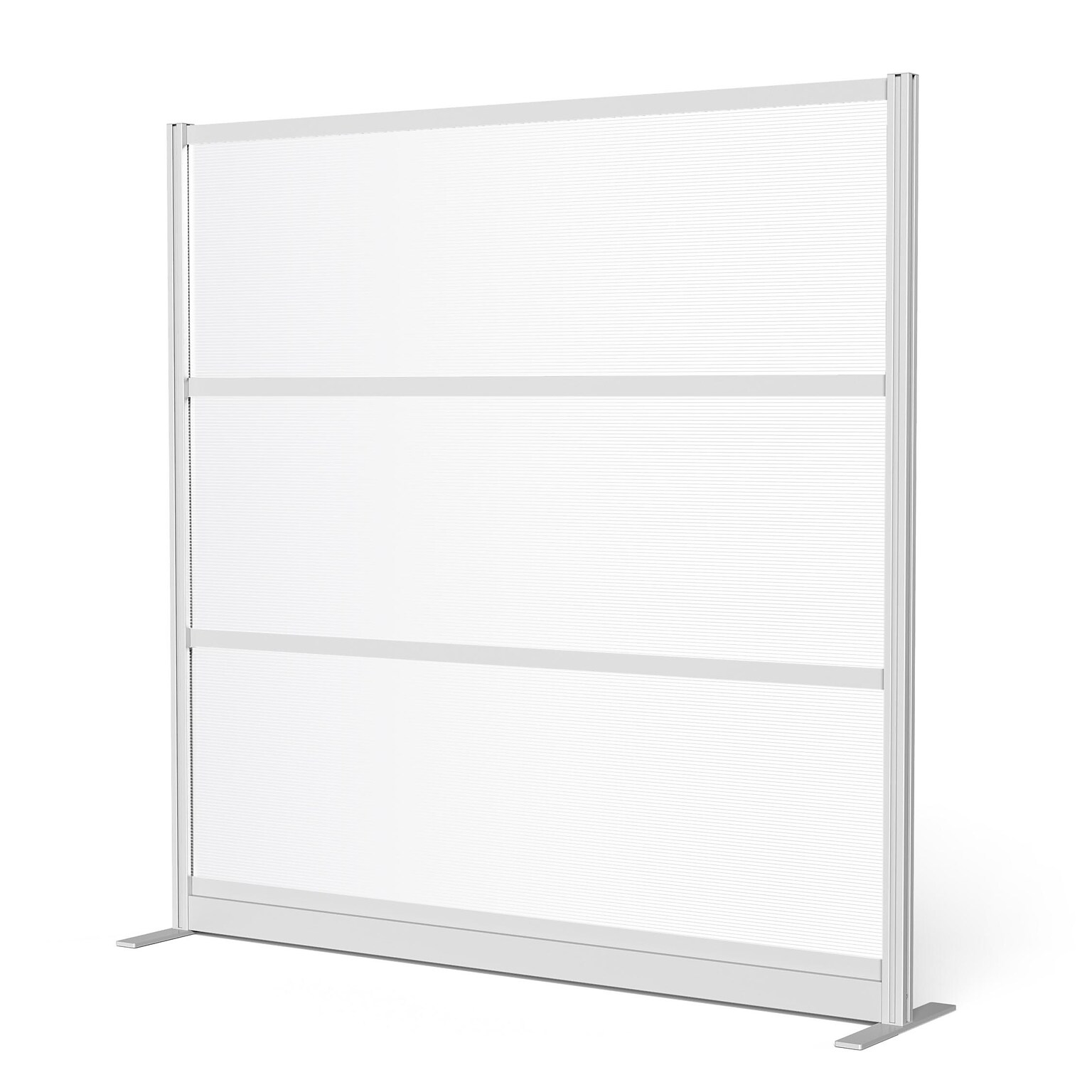 Luxor Translucence 3-Panel Room Divider, 70H x 70W, Translucent Plastic (PPWL010)