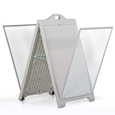 Azar Poster Holder, 36" x 24", Vertical, Wall Mounted, White Plastic (300244-WHT)