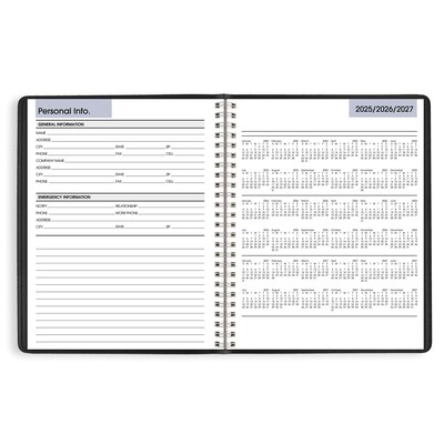 2026 AT-A-GLANCE DayMinder 7" x 8.75" Weekly Planner, Faux Leather Cover, Black (G590-00-26)