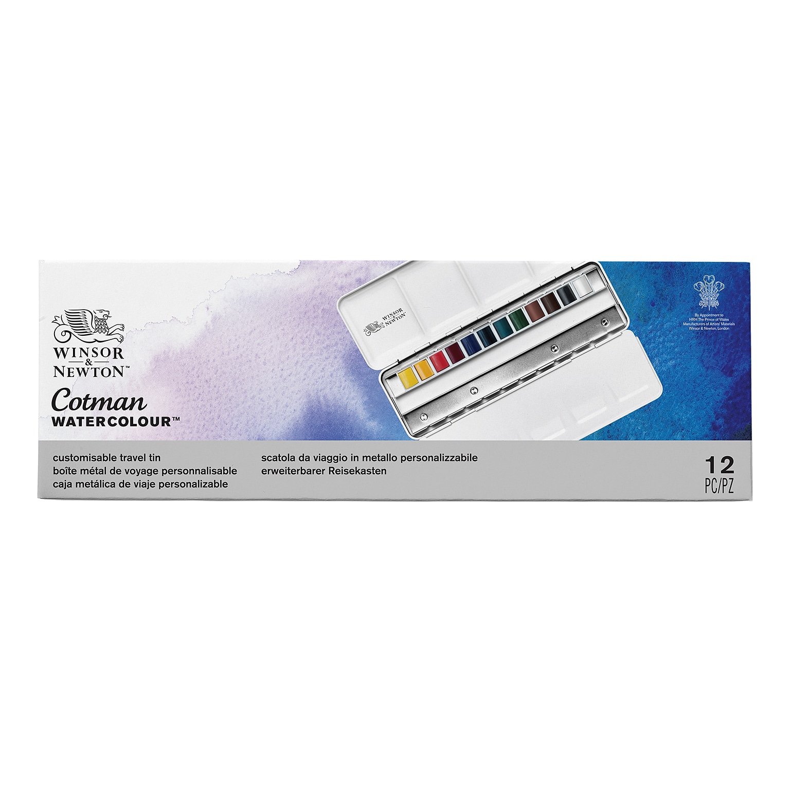 Winsor and Newton Cotman Travel Watercolor Paint Palette, Assorted Colors (WNX0390453)