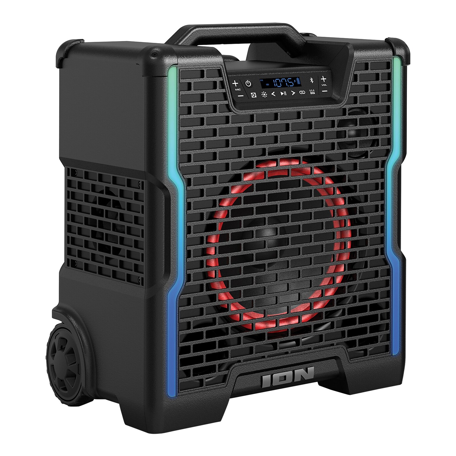 ION Block Rocker Icon Bluetooth All-Terrain Portable Speaker, Water Resistant, Black (IONBLCKRCKRX)