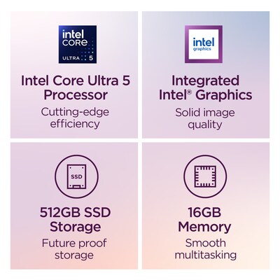 Lenovo IdeaPad Slim 5i 16 Laptop, Intel Core Ultra 5 322 (2026), 16GB RAM, 512GB SSD, Windows 11 Home (83S6000GUS)