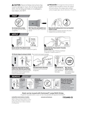 Command Large Hook, 4 lb., Brushed Nickel (17036BN-ES)