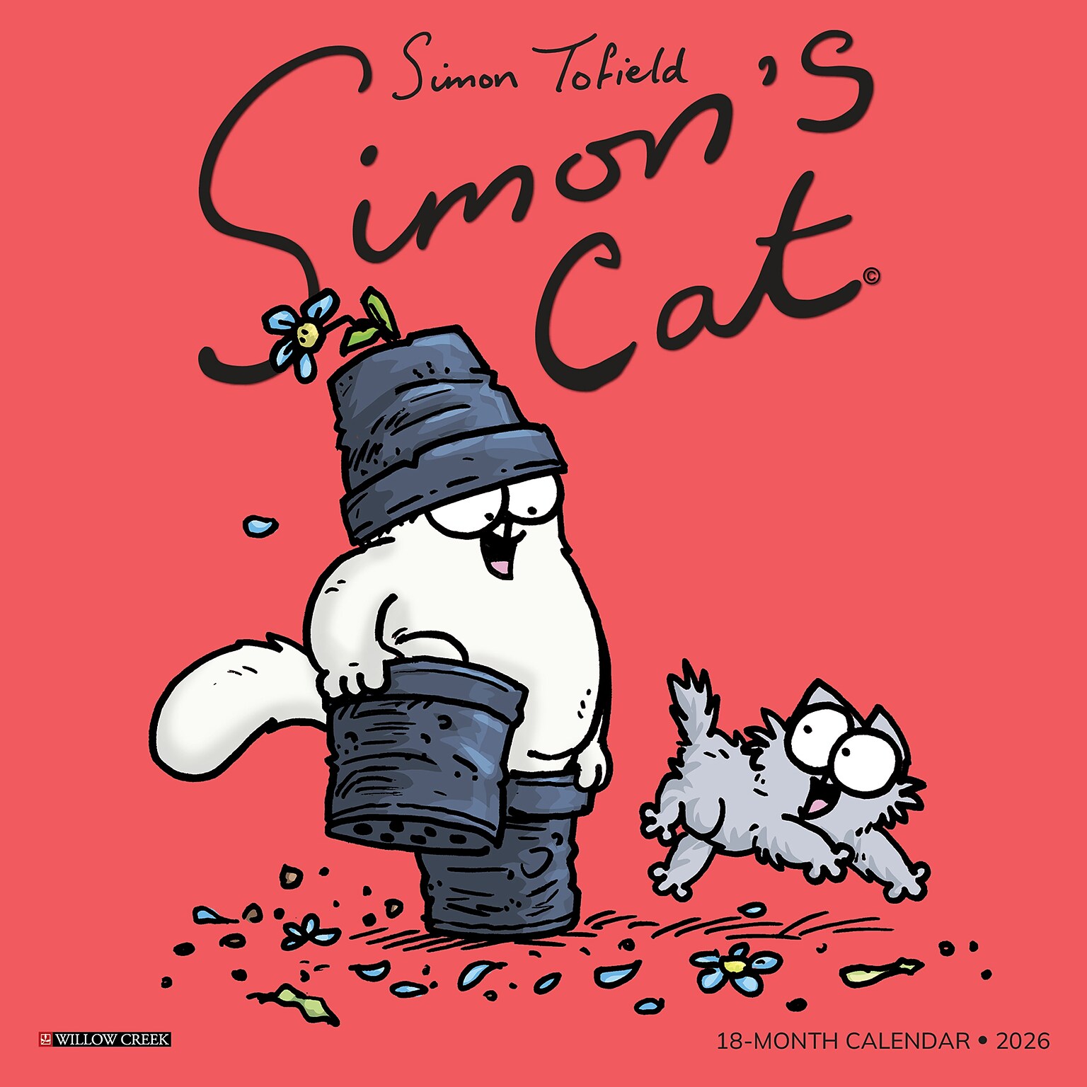 2026 Willow Creek Simons Cat 7 x 7 Monthly Wall Calendar (53751)