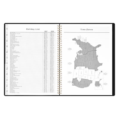 2027 Staples 8" x 11" Weekly & Monthly Planner, Plastic Cover, Dark Modern (ST63608-27)