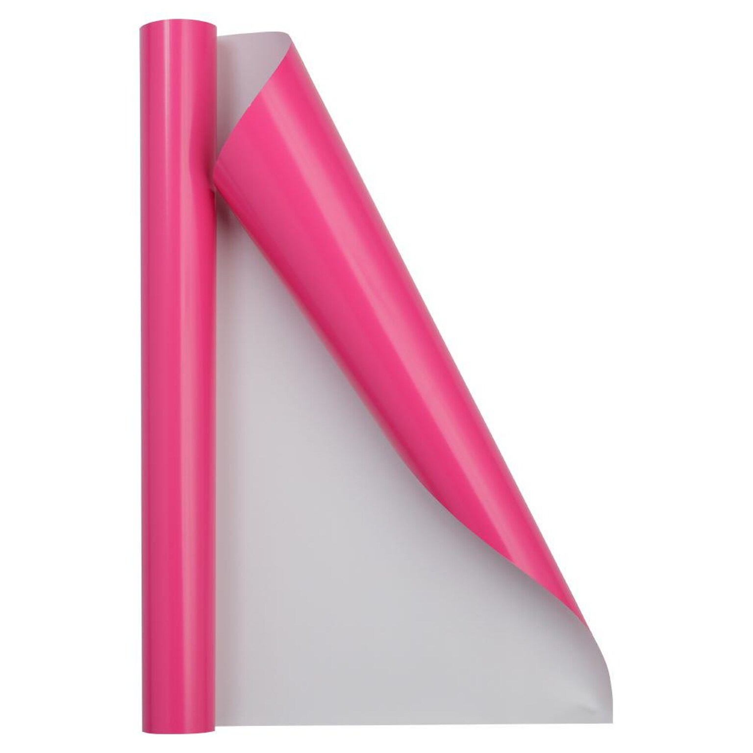JAM Paper Short Mini Roll Wrapping Paper, 26.3 sq. ft., Fuchsia Pink, 2/Pack(165S25263fuag)