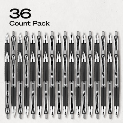 uniball 207 Retractable Gel Pens, Medium Point, 0.7mm, Black Ink, 36/Box (1921063)