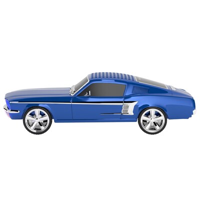 Audiobox Retro Ride Wireless Bluetooth Classic-Muscle-Car Speaker with WaveSync & Lights, Blue (TRK-6500BT)