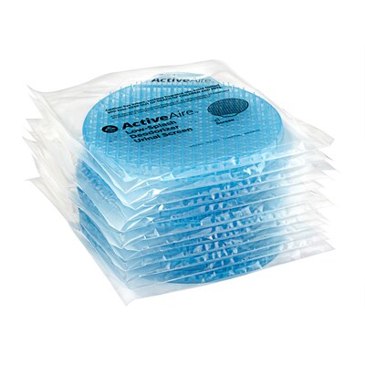 ActiveAire Low Splash Anti-Splash Urinal Screen, Coastal Breeze Scent, Blue, 12/Pack (48260)