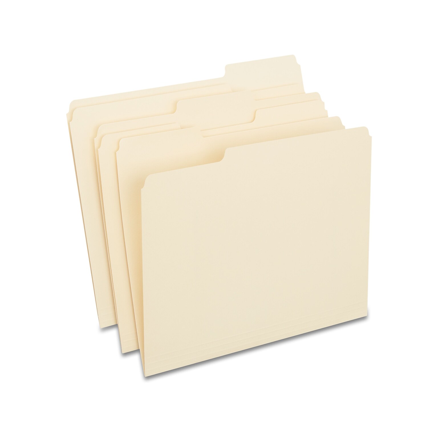 Staples 100% Recycled File Folders, 1/3-Cut Tab, Letter Size, Manila, 250/Box (516564)