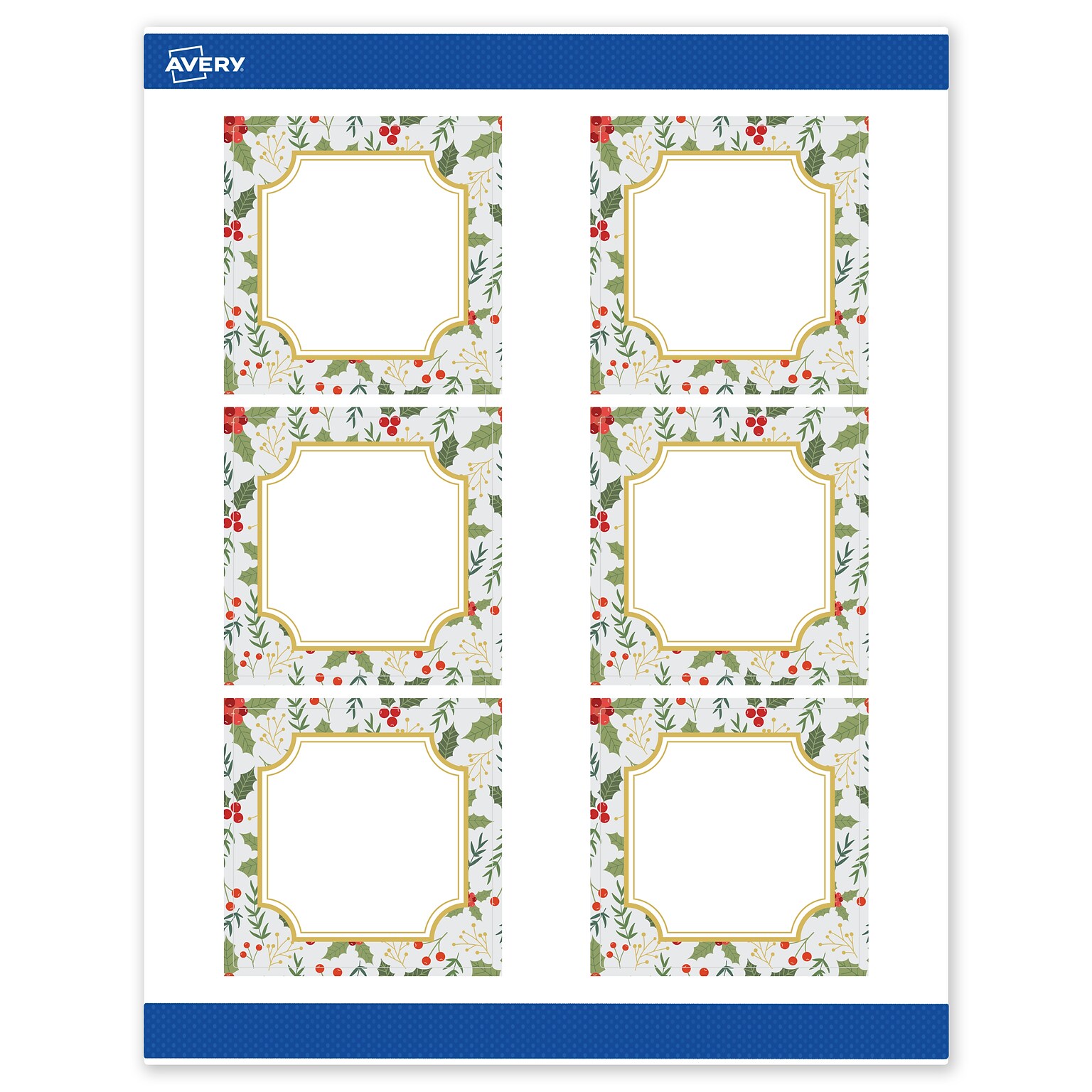 Avery Square Multipurpose Labels, 3 x 3, White, 60/Pack (19479370454)