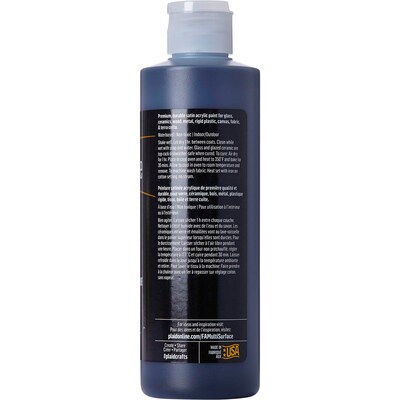 FolkArt Acrylic Paint Multi-Surface Satin, 8oz., Pure Black, 3/Pack(FLK4656-3)