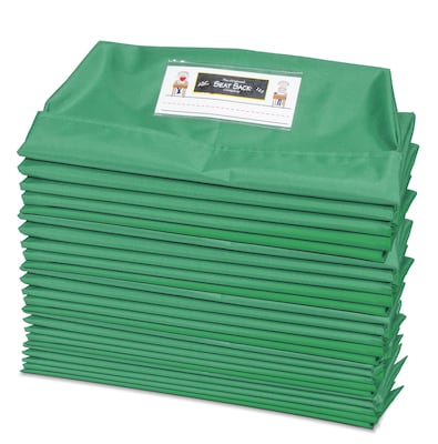 Seat Sack Seat Storage, 9.45" x 8.07" x 10.83", Green, 25/Pack (12192)