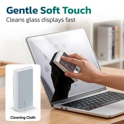 Purely D58 22-in-1 Computer and Keyboard Cleaning Brush Kit with Storage Tray, White (PCKOD58)