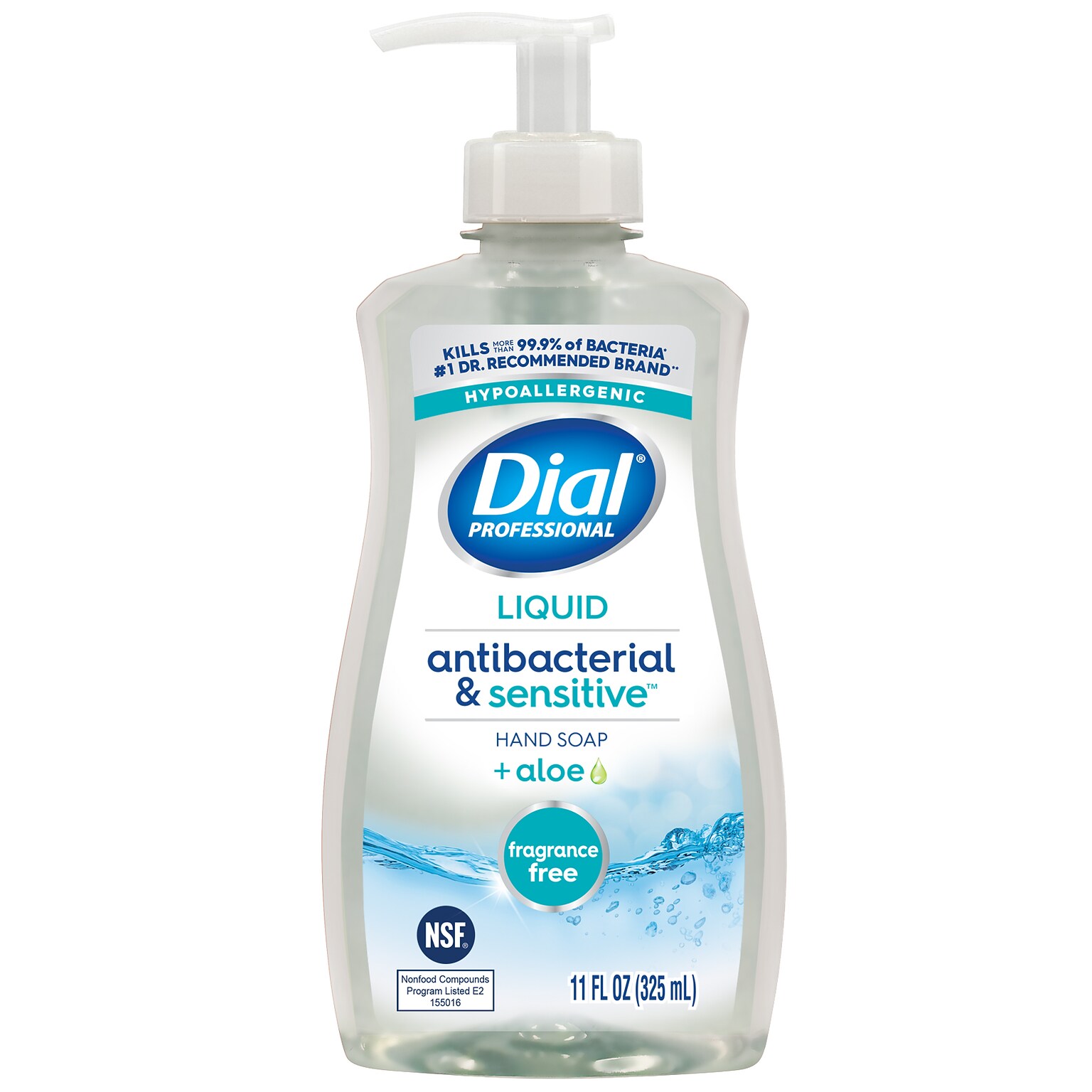 Dial Professional Antibacterial & Sensitive with Aloe Liquid Hand Soap, 11 Fl. Oz., 12/Carton (1700035476)