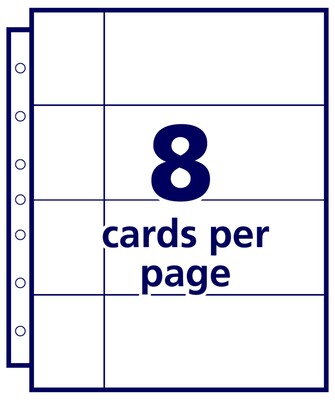Avery Business Card Sheet Protectors, 5.5" x 8.5", Clear, 5/Pack (76025)