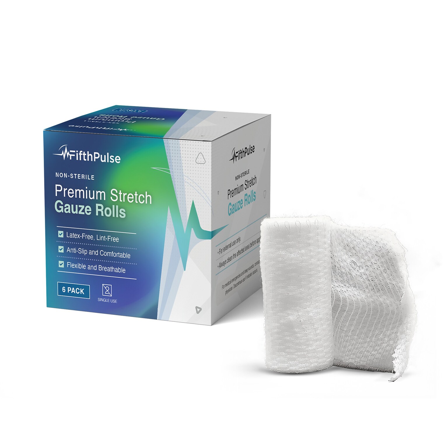 FifthPulse Stretch Sterile Gauze Bandages, 6/Pack (FMN100529)