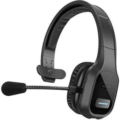 Delton 20X Professional Noise Canceling Bluetooth On Ear Computer Headset with Microphone, Black (DB