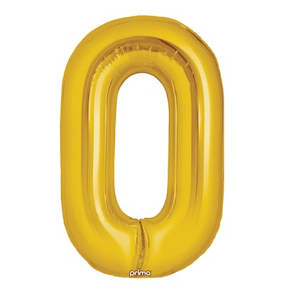 Party City (Air-Filled) 16 #0 Foil Balloon, Gold, 2/Pack (AM60050194-19)