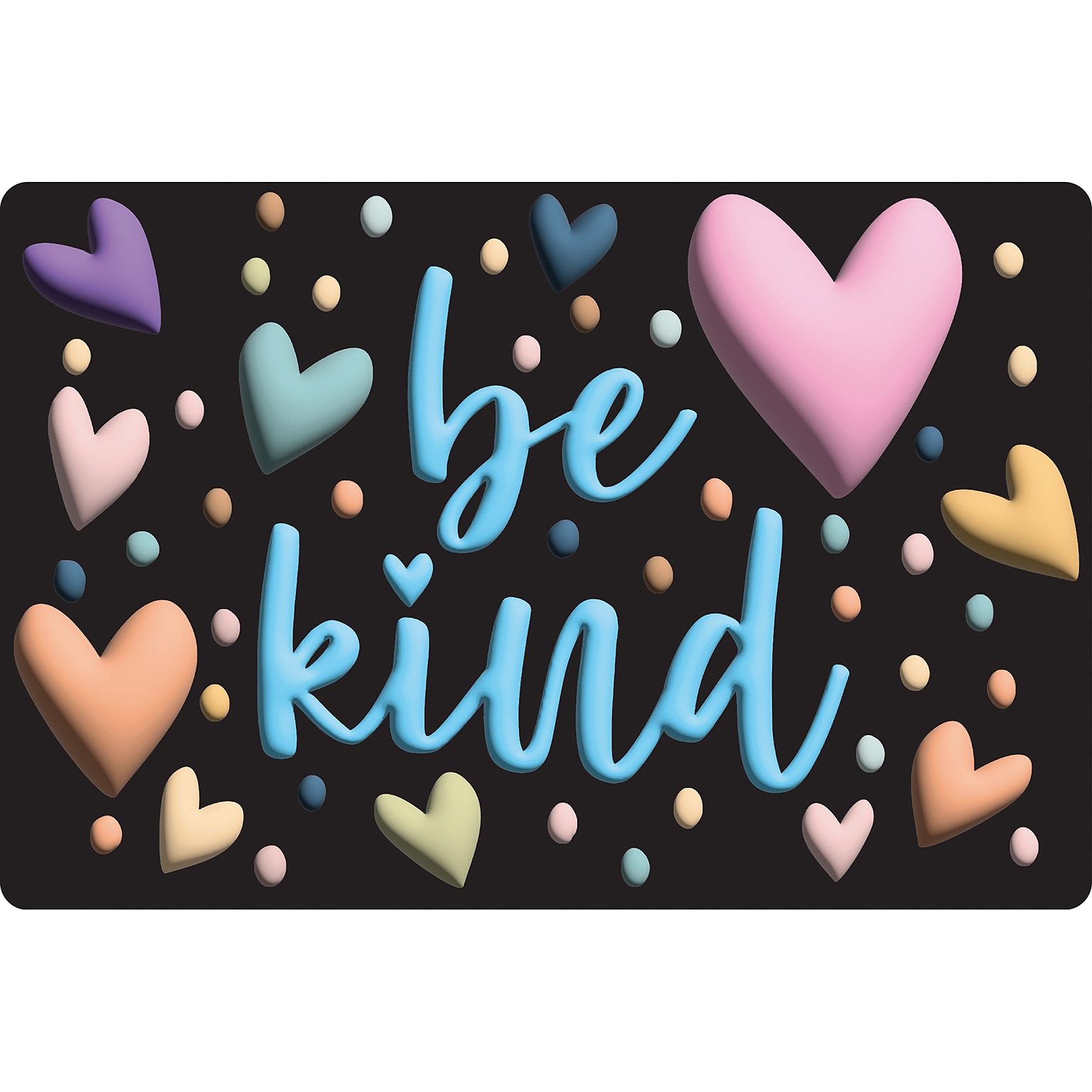 Ashley Productions Smart Poly, The Original Fun Mat, Welcome Mat, 15.5 x 23.5, Be Kind (ASH91523)