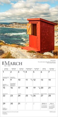 2026 BrownTrout Outhouses 7" x 7" Monthly Wall Calendar (9798330705023)