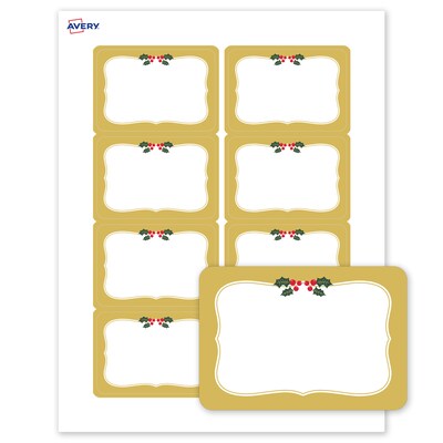 Avery Rectangle Multipurpose Labels, 2-1/3 x 3-3/8, White, 80/Pack (19479370538)